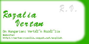 rozalia vertan business card